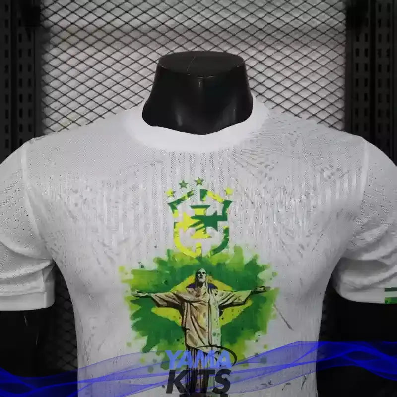 MAILLOT BRÉSIL CONCEPT "Blanc" 2025/2026 Version Player YamaKits Foot