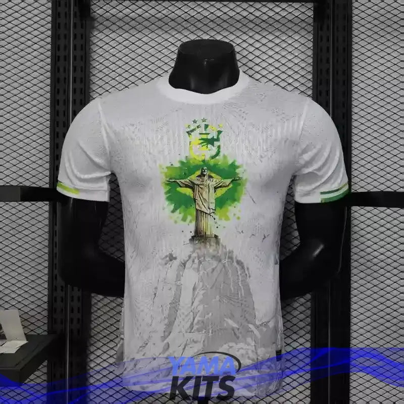 MAILLOT BRÉSIL CONCEPT "Blanc" 2025/2026 Version Player YamaKits Foot
