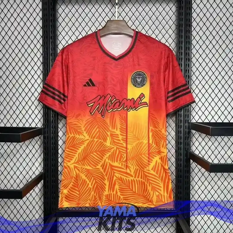 Maillot Miami concept "Palmier, rouge orange" 2025/2026 YamaKits Foot