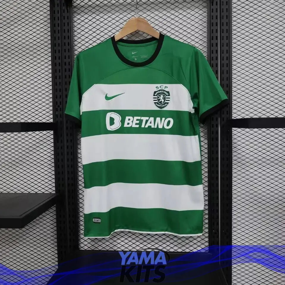Maillot Sporting Domicile "Vert,blanc" 2023/2024 YamaKits Foot